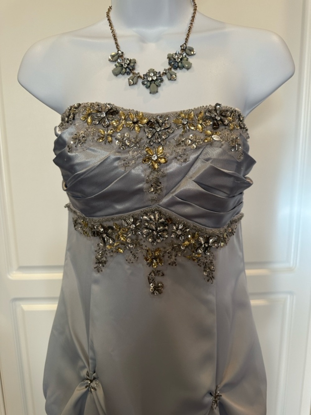 Formal Gown/Rhinestone & Satin